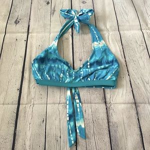 y2k VM • Blue & White Tie-Dye Swimsuit Top 💙🤍